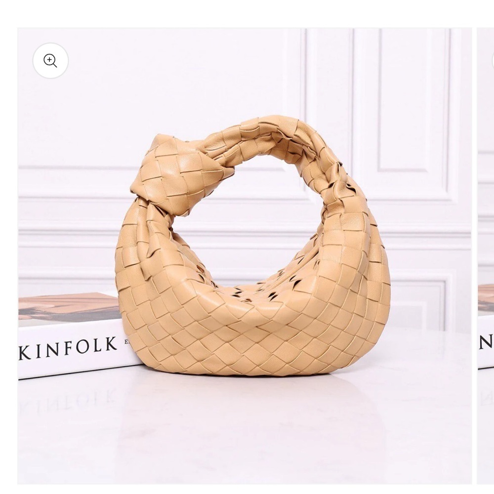 Woven mini dumpling jodie bag